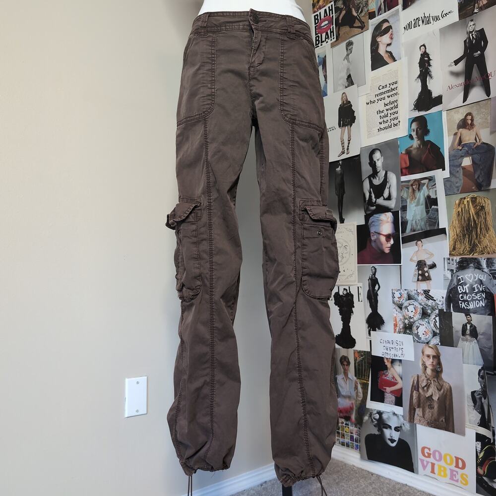 Brown Drawstring Hem Subversive Boho Pants
